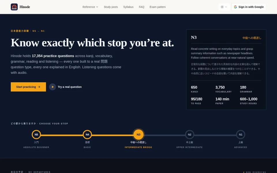 Screenshot of Hinode