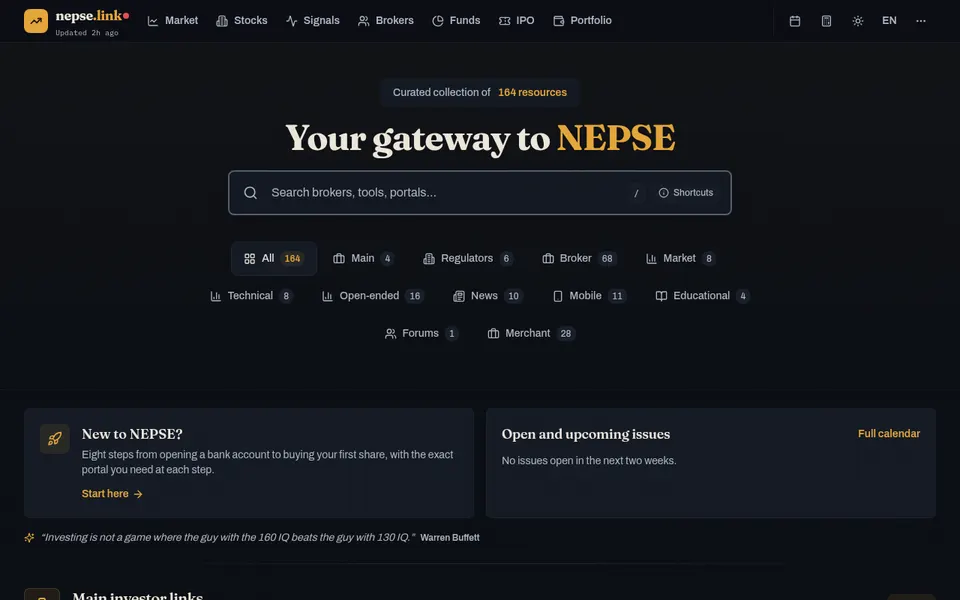 Screenshot of nepse.link